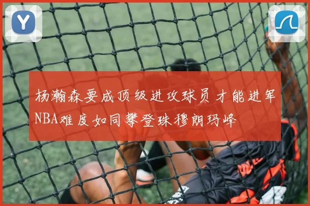 杨瀚森要成顶级进攻球员才能进军NBA难度如同攀登珠穆朗玛峰